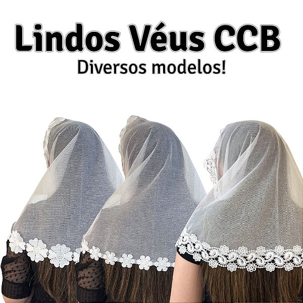 Véu CCB Congregação Cristã Renda Guipir Vários Modelos