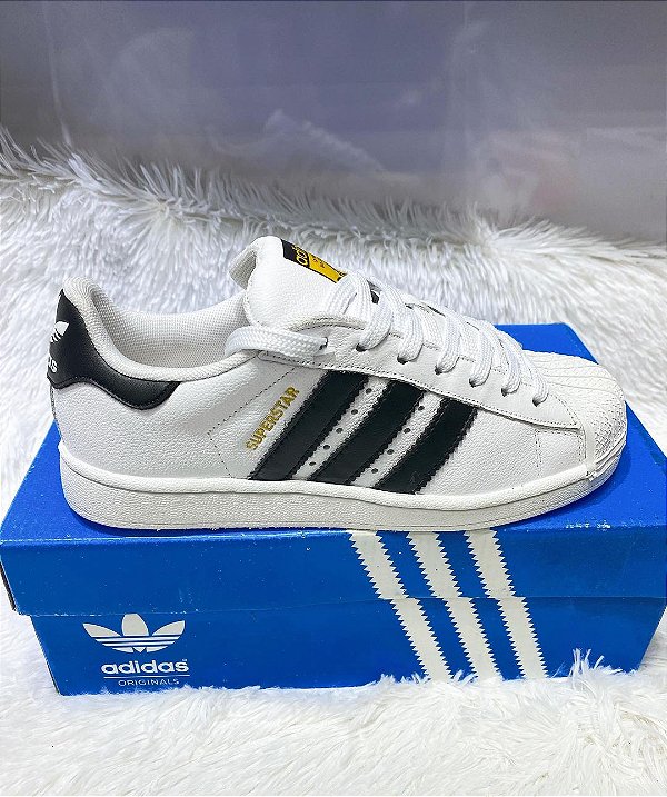 adidas Originals Tênis Feminino Superstar, Branco/Branco., 5