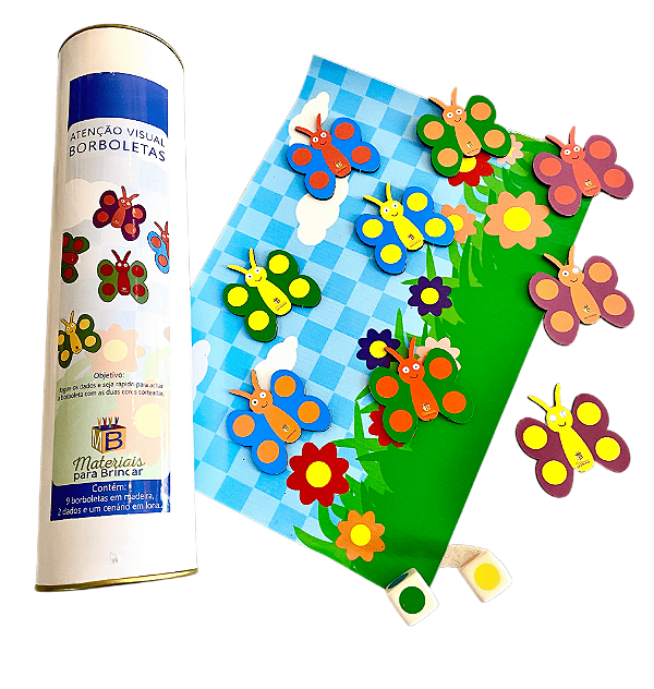 Atenção Visual Borboletas - Materiais para Brincar