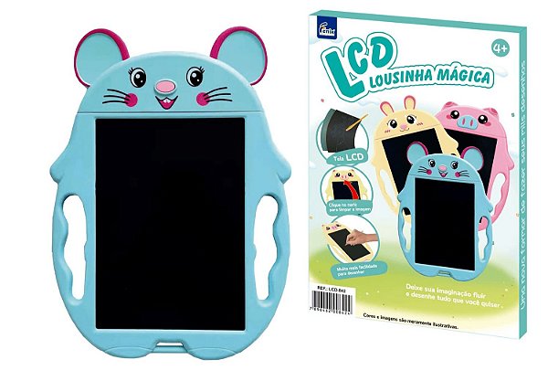 Lousinha Mágica Tela LCD Ratinho Azul - Fenix