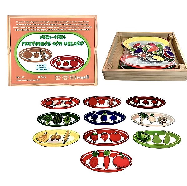 Crec Crec Pratinhos com Velcro - BrinqMutti