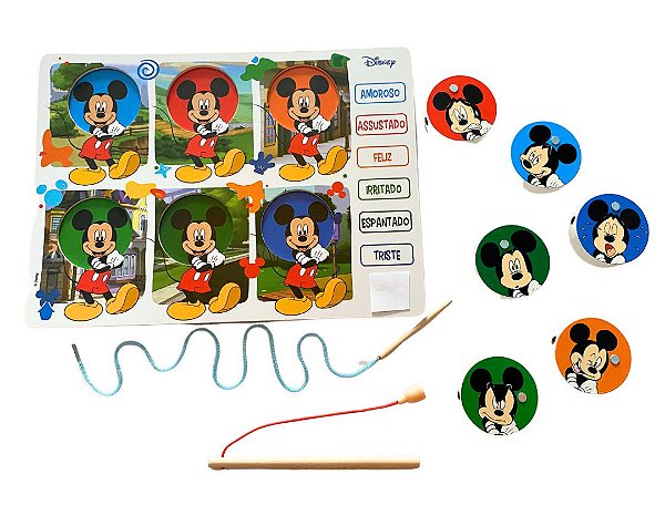 Pescaria Divertida Emoções Disney Mickey MDF