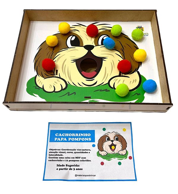 Cachorrinho Papa Pompons - Materiais para Brincar