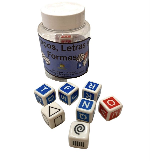 Dados Traços Letras e Formas - Materiais para Brincar