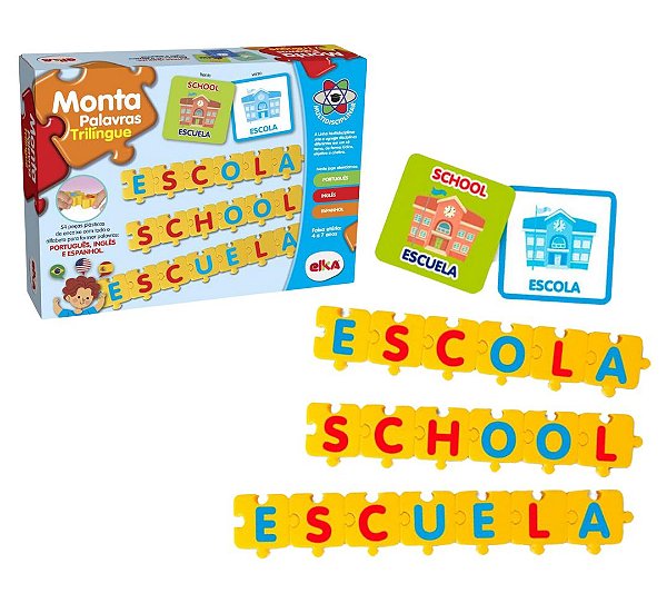 Monta Palavras - Trilíngue - Elka