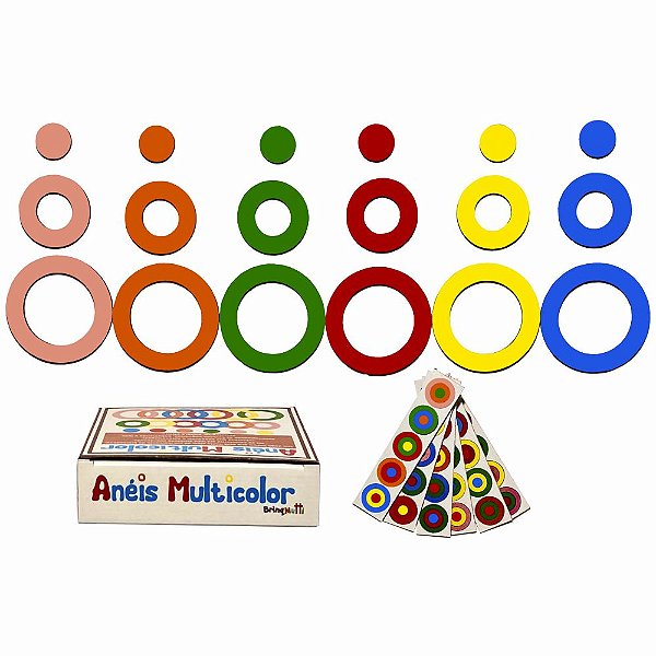 Anéis Multicolor - BrinqMutti