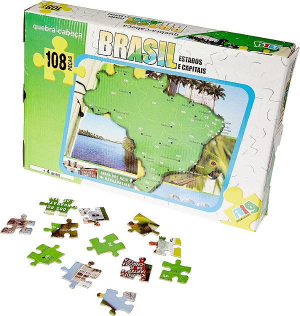 Quebra Cabeça Mapa do Brasil - Nig Brinquedos