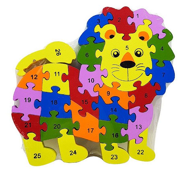 Quebra Cabeça Leão MDF - Toy Mix