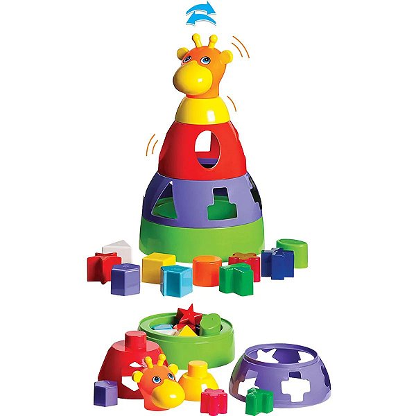 Girafa Didática Cores Sortidas - MercoToys