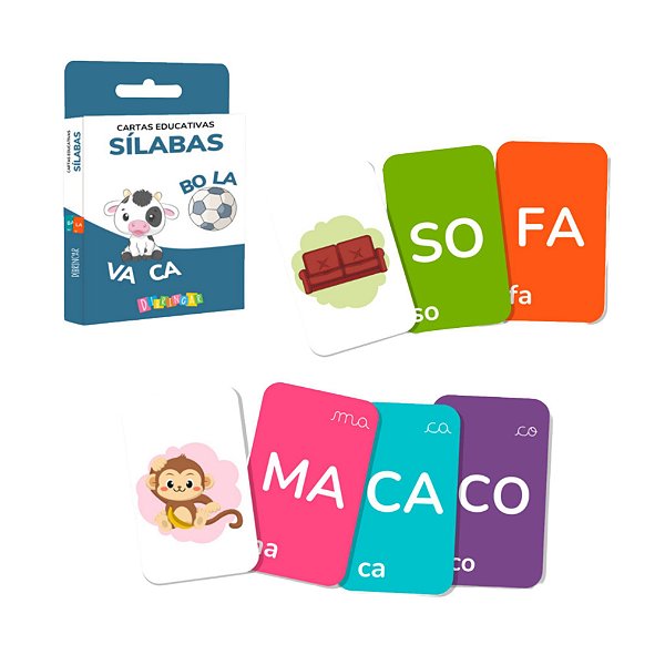 Cartas Educativas Sílabas - DiBrincar