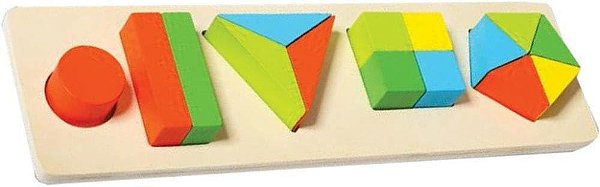 Encaixe Divertido Formas e Frações 5 Colunas