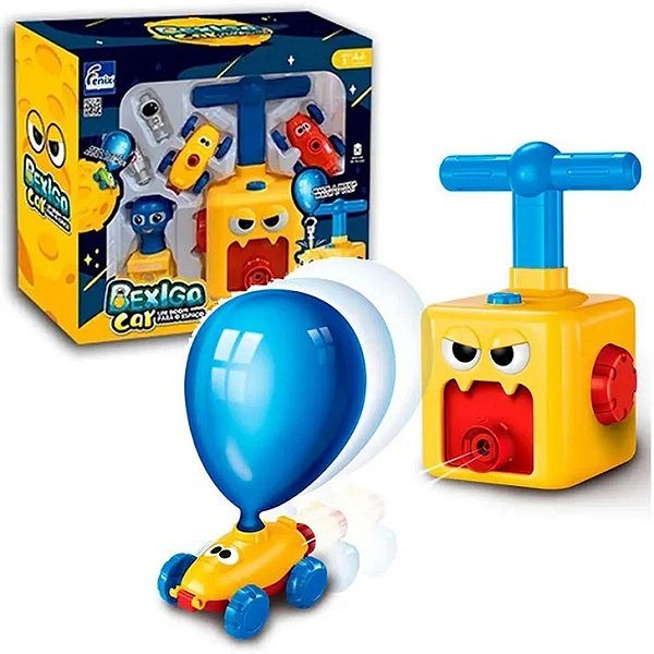 Bexiga Car Lançador e Carrinho com Balão Cor Sortida - Fenix