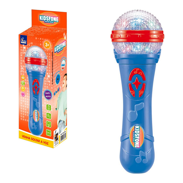 Microfone Kidsfone Musical Azul - Fenix