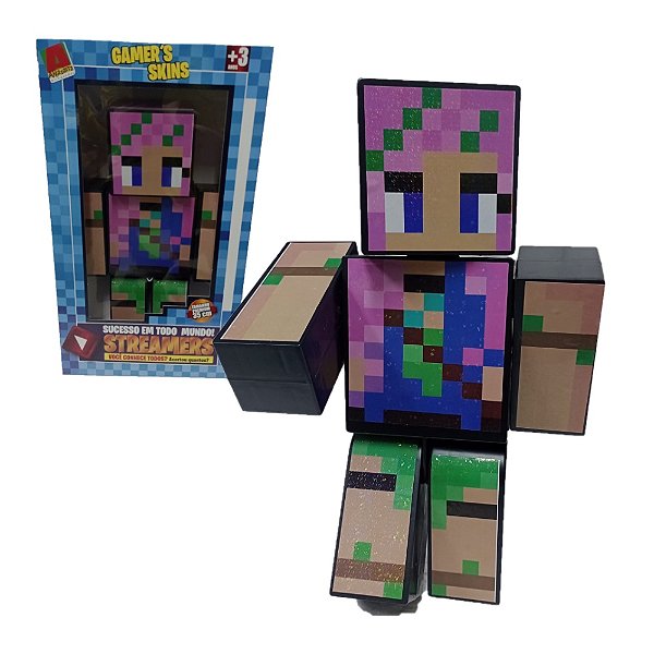 Boneco Minecraft Streamer Cupcake - Algazarra