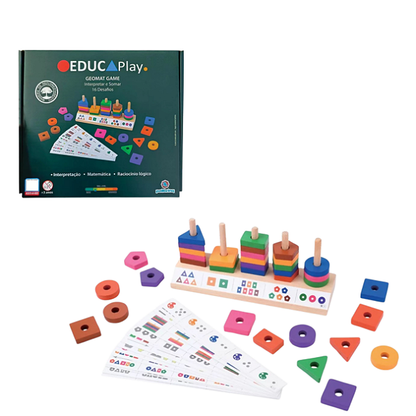 Geomat Game Interpretar e Somar 16 Desafios Educa Play - Polibrinq