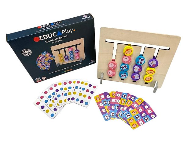 Trilha dos Bichos 36 Desafios Educa Play - Polibrinq
