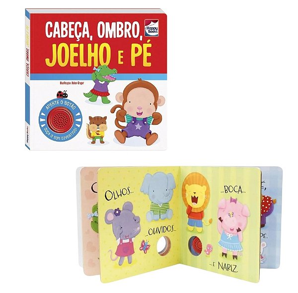Livro Sonoro Cabeça, Ombro, Joelho e Pé - Happy Books