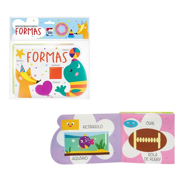Livro de Banho Aprendizados no Banho: Formas - Happy Books