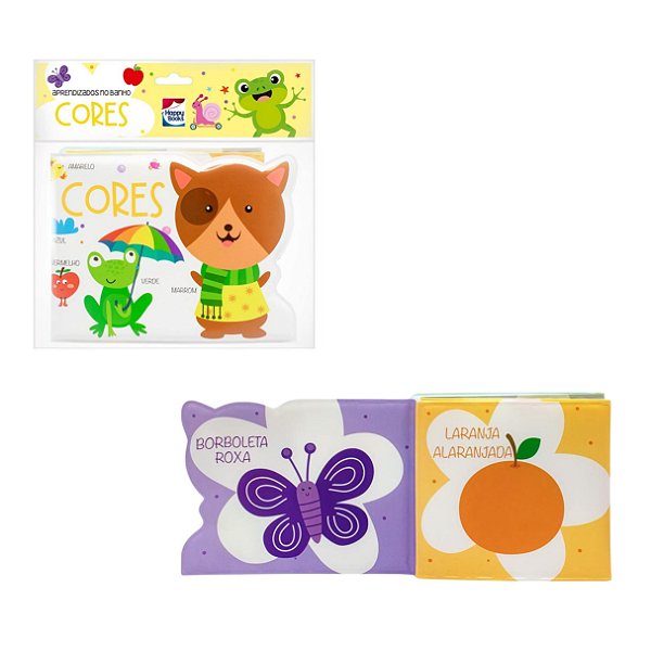 Livro de Banho Aprendizados no Banho: Cores - Happy Books