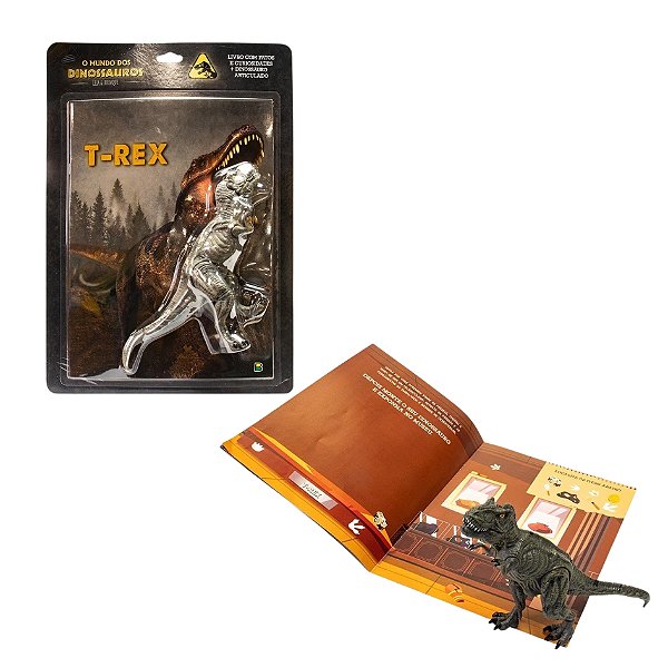T-Rex Dinossauro Articulado Mundo dos Dinossauros Leia e Brinque - TodoLivro