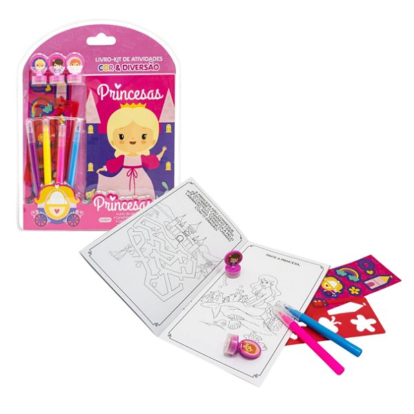 Livro-Kit de Atividades Cor e Diversão: Princesas - TodoLivro