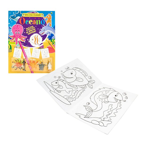 Livro com Miniaturas Mais Cor e Diversão: Oceano - TodoLivro