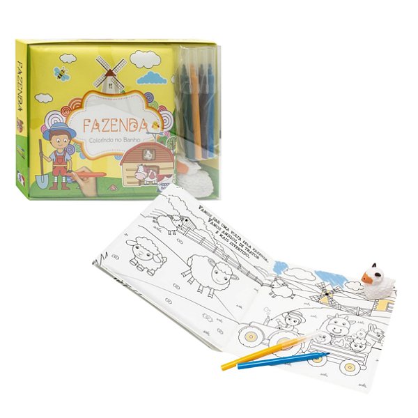 Livro de Banho: Colorindo no Banho Fazenda - Happy Books
