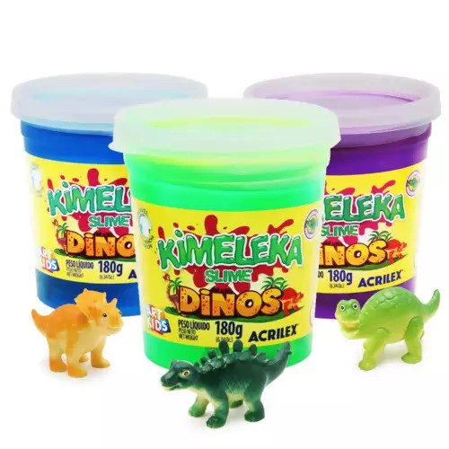 Kimeleka Slime Dinos 180g Sortido Sensorial - Acrilex