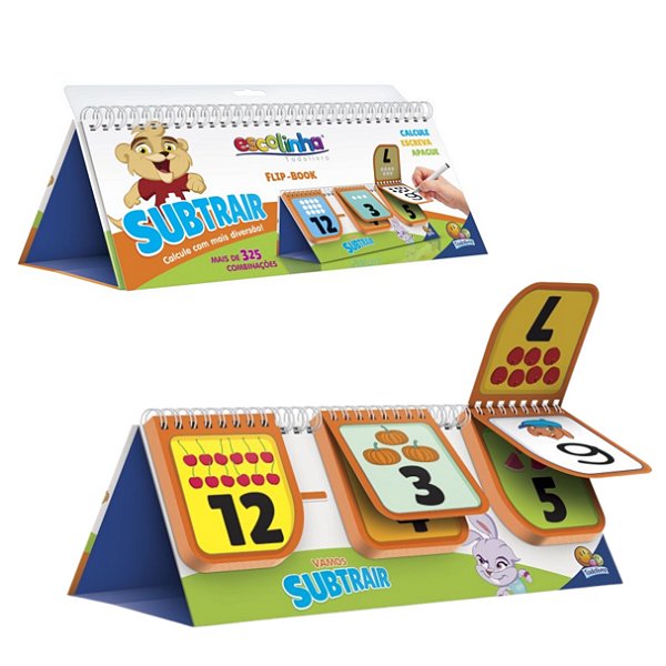 Escolinha Flip Book Combinações Divertidas: Subtrair - TodoLivro