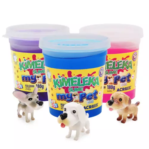 Kimeleka Slime My Pet Dogs Sensorial Sortido - Acrilex