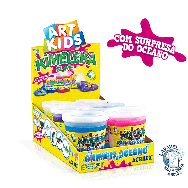 Kimeleka Slime Animais do Oceano Sensorial Sortido 1UN - Acrilex