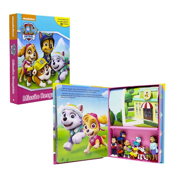 Livro com Miniaturas: Paw Patrol Patrulha Canina Missão Resgate - Melhoramentos