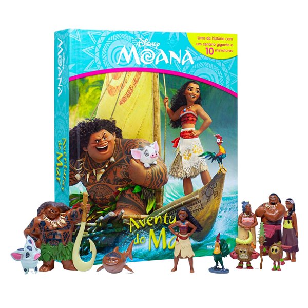 Livro com Miniaturas: Moana Aventuras do Mar - Melhoramentos