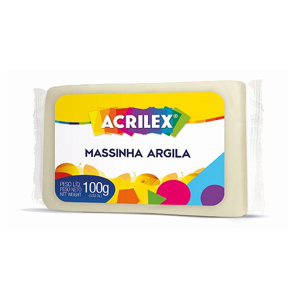 Massinha Argila Natural 100g Sensorial - Acrilex