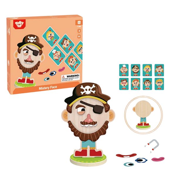 Rosto Misterioso 64 Peças Mystery Face TL390 - Tooky Toy