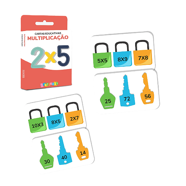 Cartas Educativas Multiplicação - DiBrincar