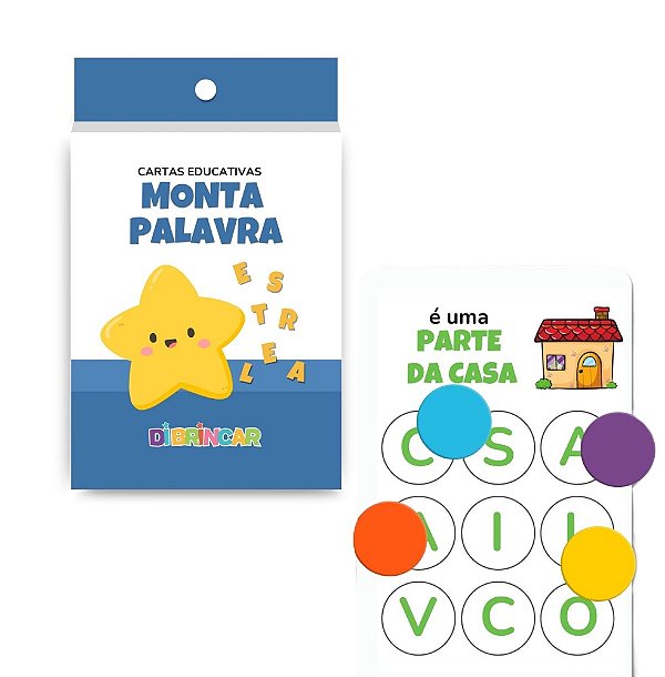 Cartas Educativas Monta Palavras - DiBrincar