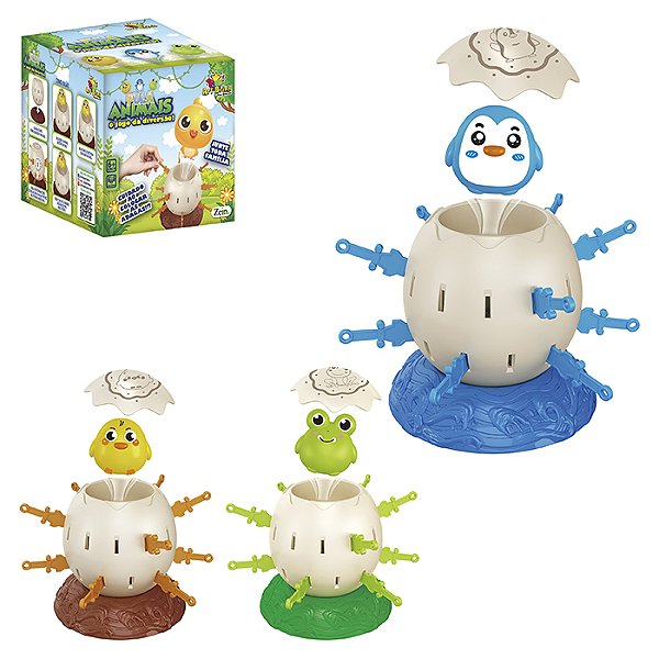 Jogo Pula Animais 10cm Sortido - Art Brink