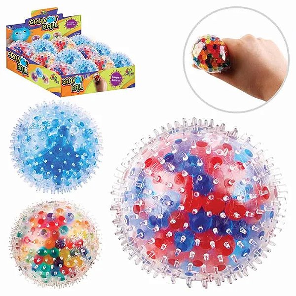 Brinquedo de Apertar Anti Estresse Cravos Ball Sensorial Sortida - Art Brink