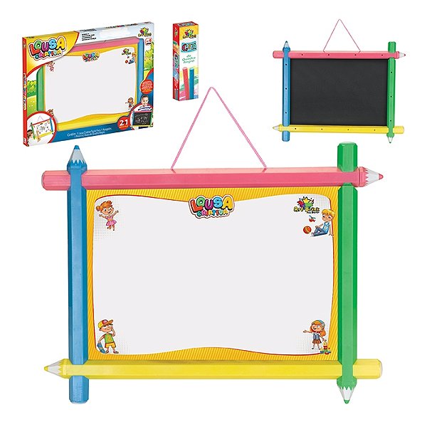 Lousa Criativa 2 em 1 Dupla Face 55 cm - Art Brink