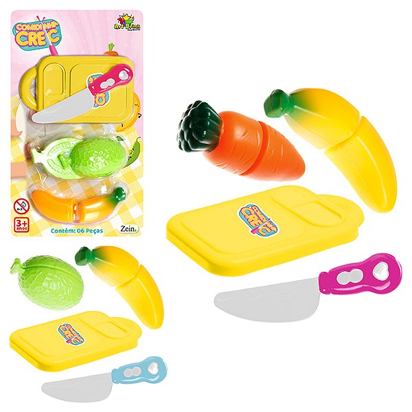 Kit Comidinha Crec Crec 6 Peças - Art Brink