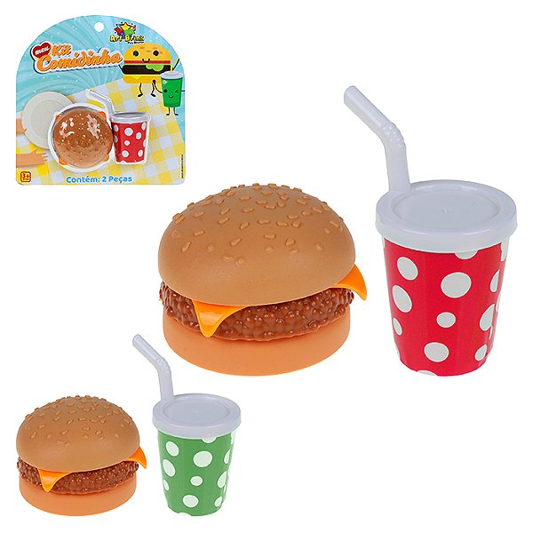 Kit Lanchinho Comidinha Crec 2 Peças Hamburguer - Art Brink