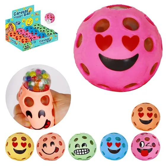 Brinquedo de Apertar Caretas Ball Emoções Sensorial 6 cm Sortido - Art Brink