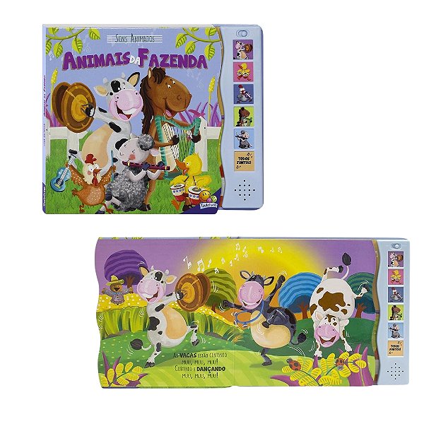 Livro Sonoro Sons Animados: Animais da Fazenda - TodoLivro