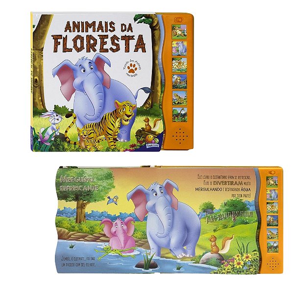 Livro Sonoro Mundo dos Animais com Sons: Animais da Floresta - TodoLivro