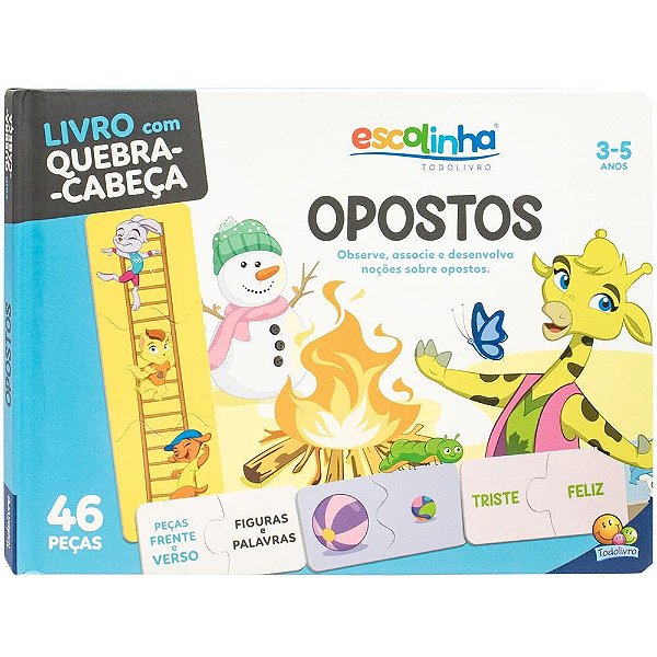 Livro com Quebra Cabeça: Opostos - TodoLivro