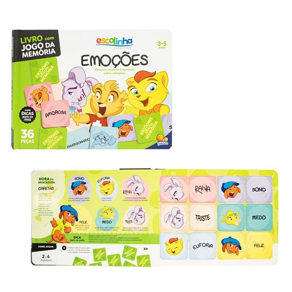 Livro com Jogo da Memória: Emoções - TodoLivro