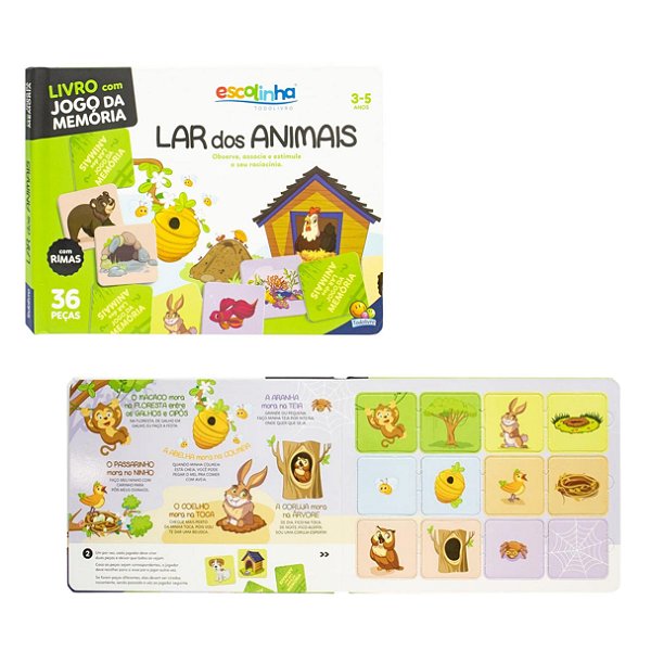 Livro Com Jogo da Memória: Lar dos Animais - TodoLivro