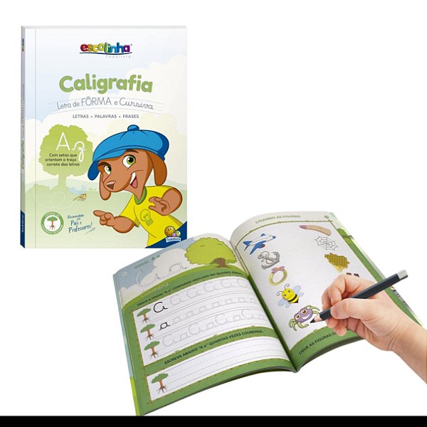 Escolinha Caligrafia Letra de Forma e Cursiva - TodoLivro