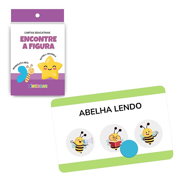 Cartas Educativas Encontre a Figura - DiBrincar